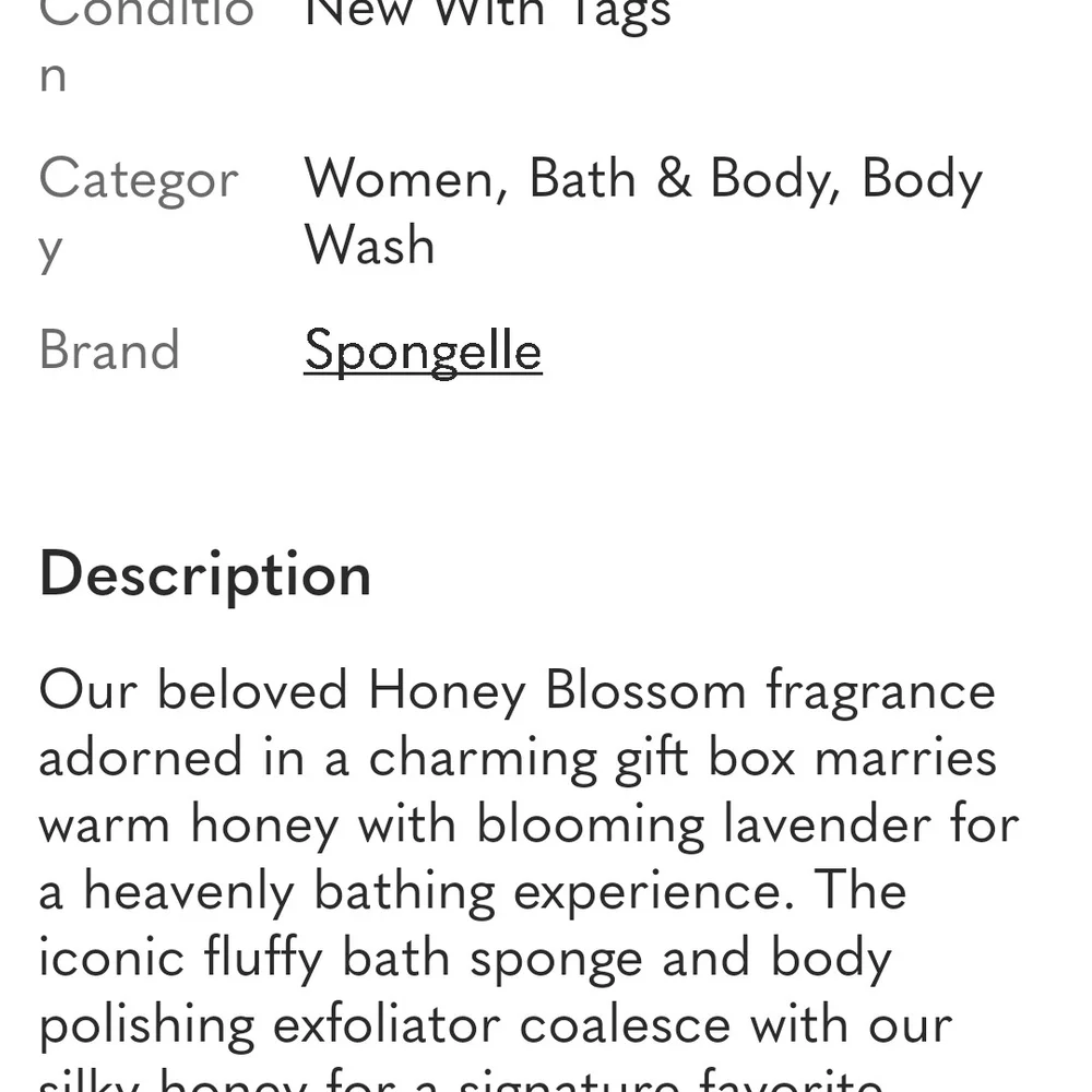 🌟NIB SPONGELLE HONEY